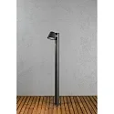 Path luminaire TRIESTE with pole, GU10 max. 35W, black aluminium / clear acrylic glass
