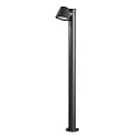 Path luminaire TRIESTE with pole, GU10 max. 35W, black aluminium / clear acrylic glass