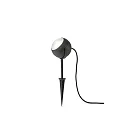 HighPower LED Erdspießleuchte LECCE mit schwenkbarem Kopf, 4W 3000K 260lm, Schwarz, Aluminium, facettiertes Acrylglas