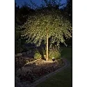 Konstsmide HighPower LED groundspike luminaire LECCE with swiveling head, 4W 3000K 260lm, black aluminium, faceted acrylic glass