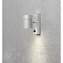 Außen-Wandleuchte MODENA DOWN mit Bewegungsmelder, GU10 max. 35W, Stahl galvanisiert / Klarglas