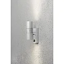 Außen-Wandleuchte MODENA UP/DOWN mit Bewegungsmelder, 2x GU10 max. 35W, Stahl galvanisiert / Klarglas