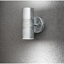 Außen-Wandleuchte MODENA, mit doppeltem Lichtkegel, 2x GU10 max. 35W, Stahl galvanisiert / Klarglas