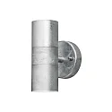 Konstsmide Außen-Wandleuchte MODENA, mit doppeltem Lichtkegel, 2x GU10 max. 35W, Stahl galvanisiert / Klarglas