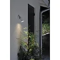 Konstsmide Outdoor wall spot MODENA, swiveling, GU10 max. 7W, cone of light 105°, grey, aluminium / clear glass
