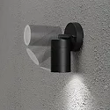 Außen-Wandspot MODENA, schwenkbar, GU10 max. 7W, Lichtkegel 105°, Schwarz, Aluminium / Klarglas