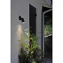 Konstsmide Außen-Wandspot MODENA, schwenkbar, GU10 max. 7W, Lichtkegel 105°, Schwarz, Aluminium / Klarglas