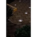 Konstsmide LED Solar-Bodeneinbau-Spot inkl. 2 Akkus, IP44, 0.06W 6000K 2lm, Edelstahl 304 / Klarglas