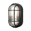 Konstsmide Outdoor wall or ceiling luminaire ELMAS, E27 max. 40W, black, plastic