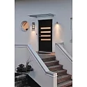 Outdoor wall luminaire MODENA, with house numbers, GU10 max. 35W, stainless steel 304 / clear glass