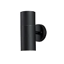 Außen-Wandleuchte MODENA, Up/Down, mit doppeltem Lichtkegel, IP44, 2x GU10 max. 35W, Schwarz, Aluminium / Klarglas