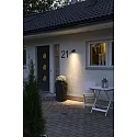 Außen-Wandleuchte MODENA, IP44, GU10 max. 35W, Schwarz, Aluminium / Klarglas