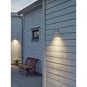 Konstsmide outdoor wall luminaire TEMI down, cylindrical GU10 IP54, white dimmable