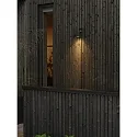Konstsmide outdoor wall luminaire TEMI down, cylindrical GU10 IP54, black dimmable