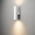Konstsmide Außenwandleuchte TEMI, Up/Down, IP54, 2x GU10, Aluminium / Klarglas, weiß