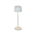 Outdoor LED Akku-Tischleuchte POSITANO, IP54, 2.2W 2700/3000K 180lm, mit Touch-Dimmer + USB-Ladestation, Weiß