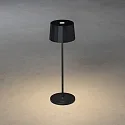 Konstsmide Outdoor LED accu table lamp POSITANO, IP54, 2.2W 2700/3000K 180lm, dimmable, witch USB charging dock, black