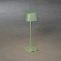 Konstsmide LED Akku-Tischleuchte CAPRI, eckig, 2,2W, 2700/3000K, IP54, dimmbar, grün/grau