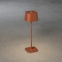 LED Akku-Tischleuchte CAPRI, eckig, 2,2W, 2700/3000K, IP54, dimmbar, terracotta