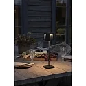 Konstsmide Outdoor LED Akku-Tischleuchte NICE, IP54, 2.5W 2700K/3000K 120lm, mit Touch-Dimmer, Schwarz