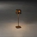 Konstsmide Outdoor LED accu table lamp NICE, IP54, 2.5W 2700/3000K 120lm, dimmable, rusty