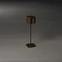Konstsmide Outdoor LED accu table lamp NICE, IP54, 2.5W 2700/3000K 120lm, dimmable, rusty