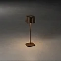 Konstsmide Outdoor LED accu table lamp NICE, IP54, 2.5W 2700/3000K 120lm, dimmable, rusty