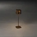 Konstsmide Outdoor LED accu table lamp NICE, IP54, 2.5W 2700/3000K 120lm, dimmable, rusty