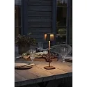 Konstsmide Outdoor LED accu table lamp NICE, IP54, 2.5W 2700/3000K 120lm, dimmable, rusty