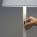 Konstsmide Outdoor LED Akku Stehleuchte PROMEZIA, IP54, 10W RGB + 2700/3000/4000K 600lm, mit Touch-Dimmer, weiß