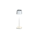 LED Akku-Tischleuchte CAPRI MINI, eckig, 2,2W, 2700/3000K, IP54, dimmbar, weiß