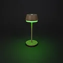 Outdoor LED Akku-Tischleuchte LYON, IP54, 2700 / 3000 / 4000K / RGB, mit USB-Port + Touch-DImmer, terracotta