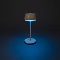 Outdoor LED Akku-Tischleuchte LYON, IP54, 2700 / 3000 / 4000K / RGB, mit USB-Port + Touch-DImmer, terracotta