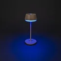 Outdoor LED Akku-Tischleuchte LYON, IP54, 2700 / 3000 / 4000K / RGB, mit USB-Port + Touch-DImmer, terracotta
