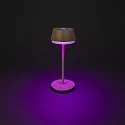 Outdoor LED Akku-Tischleuchte LYON, IP54, 2700 / 3000 / 4000K / RGB, mit USB-Port + Touch-DImmer, terracotta