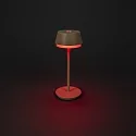 Outdoor LED Akku-Tischleuchte LYON, IP54, 2700 / 3000 / 4000K / RGB, mit USB-Port + Touch-DImmer, terracotta