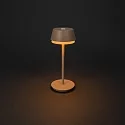 Outdoor LED Akku-Tischleuchte LYON, IP54, 2700 / 3000 / 4000K / RGB, mit USB-Port + Touch-DImmer, terracotta
