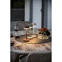 Outdoor LED Akku-Tischleuchte LYON, IP54, 2700 / 3000 / 4000K / RGB, mit USB-Port + Touch-DImmer, terracotta