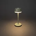 Konstsmide Outdoor LED Akku-Tischleuchte LYON, IP54, 2700 / 3000 / 4000K / RGB, mit USB-Port + Touch-DImmer, grün / grau