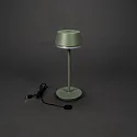 Konstsmide Outdoor LED Akku-Tischleuchte LYON, IP54, 2700 / 3000 / 4000K / RGB, mit USB-Port + Touch-DImmer, grün / grau