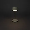 Konstsmide Outdoor LED Akku-Tischleuchte LYON, IP54, 2700 / 3000 / 4000K / RGB, mit USB-Port + Touch-DImmer, grün / grau