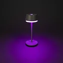 Konstsmide Outdoor LED Akku-Tischleuchte LYON, IP54, 2700 / 3000 / 4000K / RGB, mit USB-Port + Touch-DImmer, grün / grau
