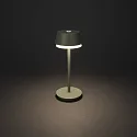 Konstsmide Outdoor LED Akku-Tischleuchte LYON, IP54, 2700 / 3000 / 4000K / RGB, mit USB-Port + Touch-DImmer, grün / grau