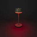 Konstsmide Outdoor LED Akku-Tischleuchte LYON, IP54, 2700 / 3000 / 4000K / RGB, mit USB-Port + Touch-DImmer, grün / grau