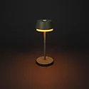 Konstsmide Outdoor LED Akku-Tischleuchte LYON, IP54, 2700 / 3000 / 4000K / RGB, mit USB-Port + Touch-DImmer, grün / grau