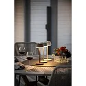 Konstsmide Outdoor LED Akku-Tischleuchte LYON, IP54, 2700 / 3000 / 4000K / RGB, mit USB-Port + Touch-DImmer, grün / grau