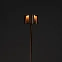 Konstsmide Outdoor LED Akku-Stehleuchte NICE, IP54, 2700 / 3000K, mit USB-Ladestation, dimmbar innen / außen, Aluminium, rost