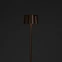 Konstsmide Outdoor LED Akku-Stehleuchte NICE, IP54, 2700 / 3000K, mit USB-Ladestation, dimmbar innen / außen, Aluminium, rost