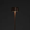 Konstsmide Outdoor LED Akku-Stehleuchte NICE, IP54, 2700 / 3000K, mit USB-Ladestation, dimmbar innen / außen, Aluminium, rost