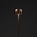 Konstsmide Outdoor LED Akku-Stehleuchte NICE, IP54, 2700 / 3000K, mit USB-Ladestation, dimmbar innen / außen, Aluminium, rost